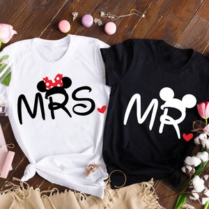 Just married Mouse Ears shirts, Disneyland just married, Wedding Gift, Bride Groom Shirts