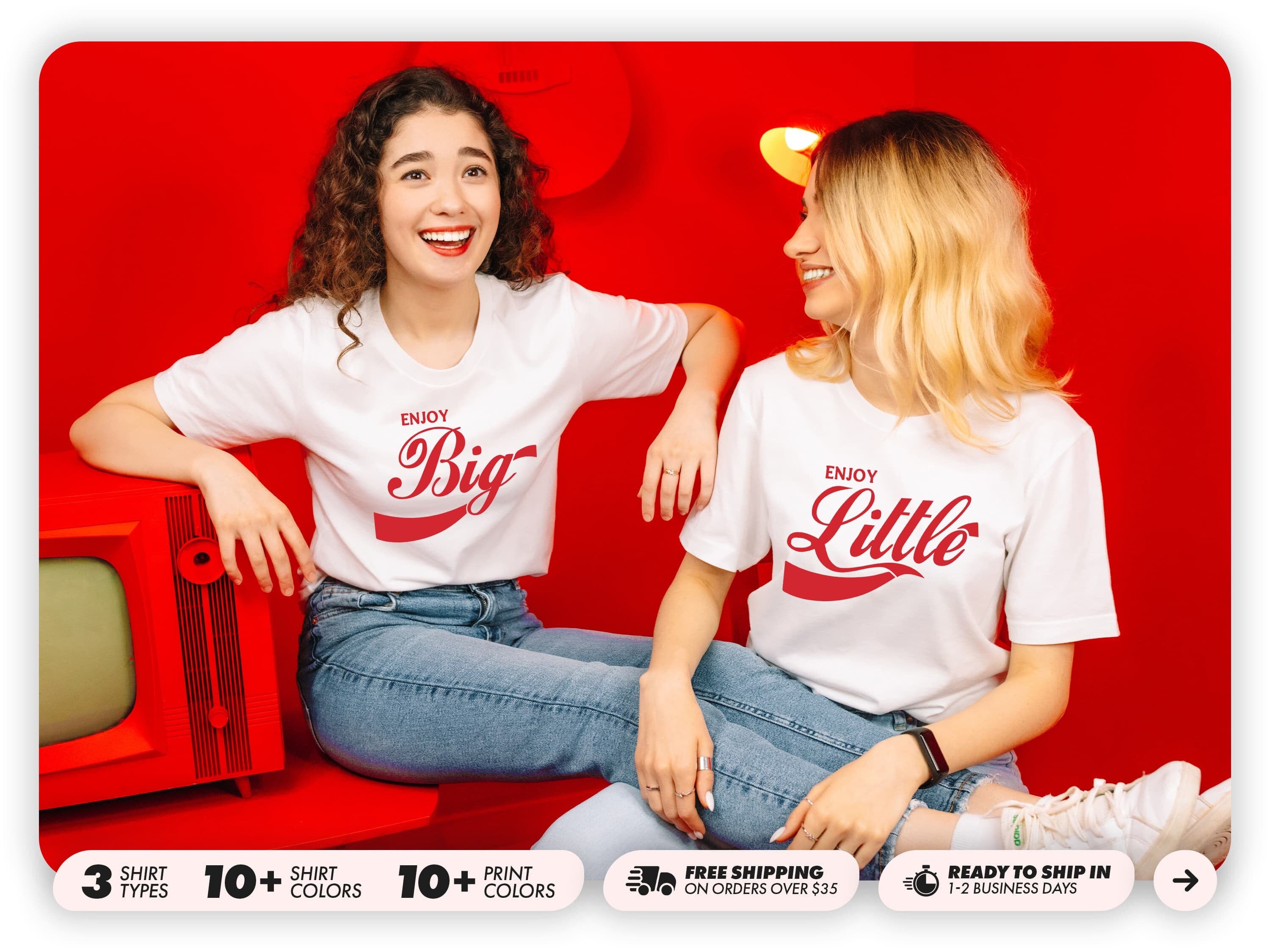 Funny big little shirts hotsell