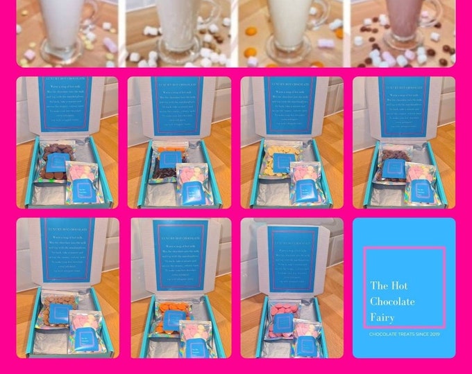 Luxury Hot Chocolate Kit, Various flavours, Letterbox Gift, Chocolate Making, Birthday, Party Favour, Gift, Treat, Thank you gift