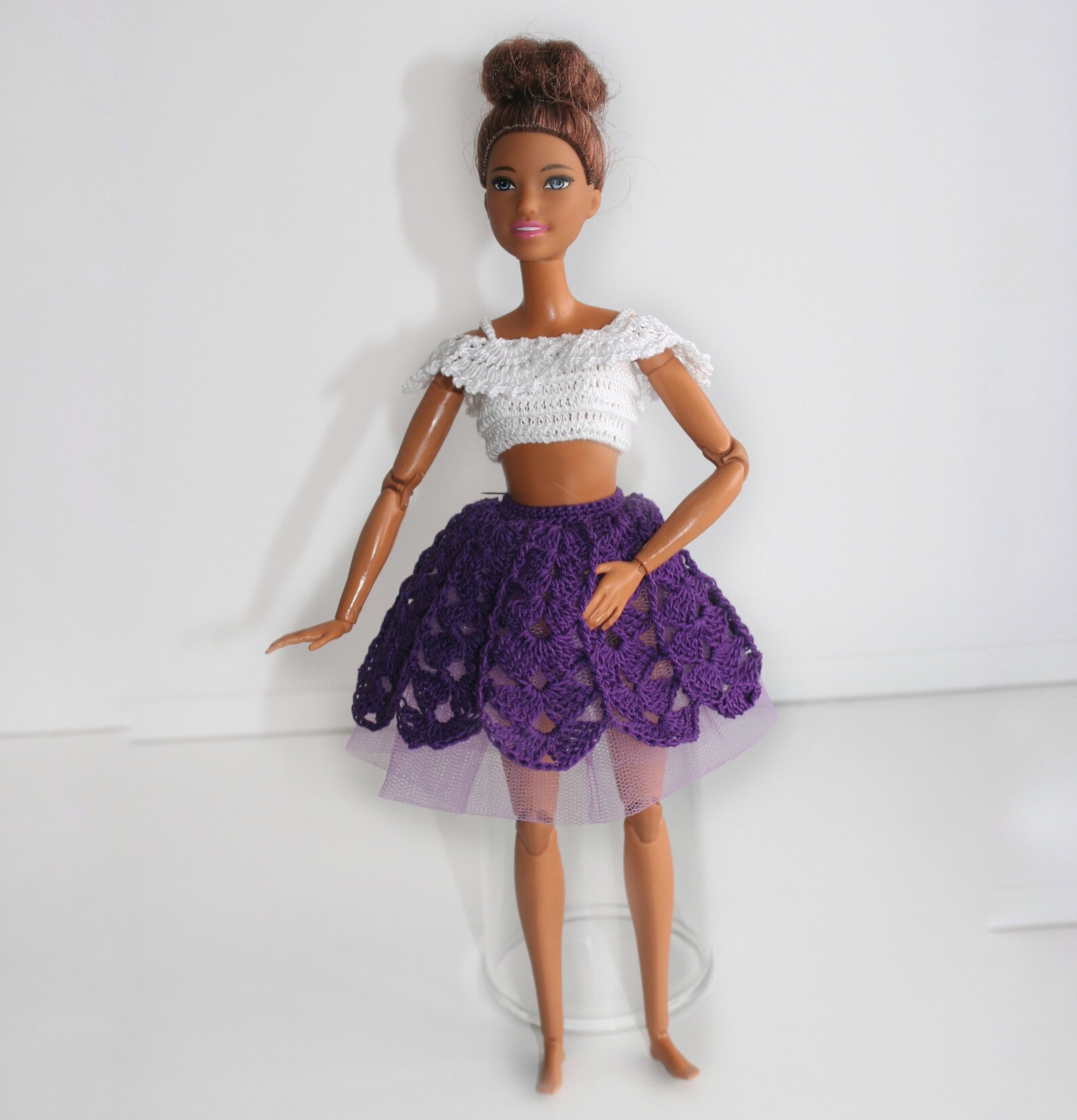 Barbie doll clothes Set of skirt and top. A full lined skirt | Etsy