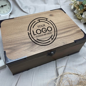 Design Your Own Custom Gift Box - Corporate Logo&Slogan Printed Designed Keepsake For Businesses - Personalized Brand Gifts for Employees