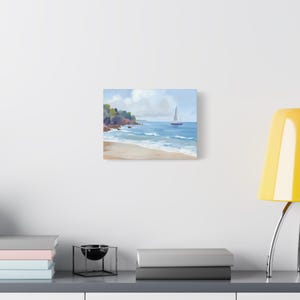 Coastal Serenity Canvas Art, Beach Decor, Nautical Wall Art, Ocean Landscape Print, Home or Office Decoration