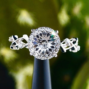 Portuguese Cut Solitaire Engagement Ring, 3.42 CT Colourless Portuguese Cut Engagement Ring For Women Antique Portuguese Cut Moissanite Ring