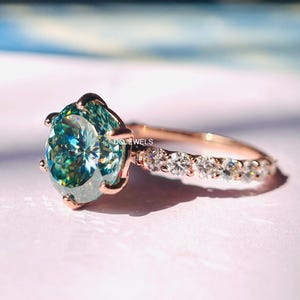 Beautiful Portuguese Cut Moissanite Engagement Ring For Women 10K Rose Gold Diamond Ring Wedding Ring Halo Ring Anniversary Ring Love Ring