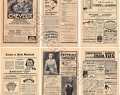 Vintage French Adverts, Scrapbooking, Ephemera, Digital