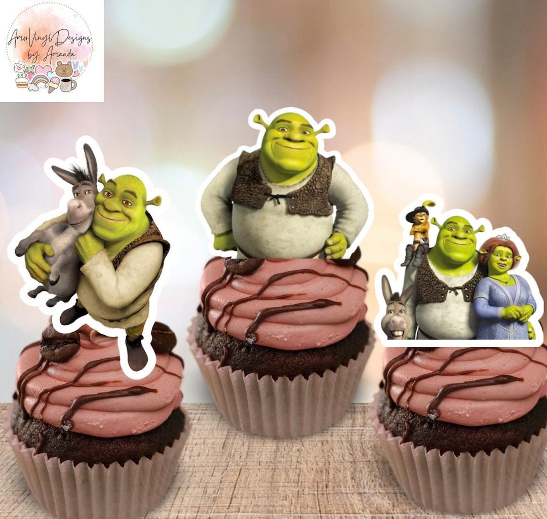 Shrek Cupcake Toppers / Shrek Birthday Party Decorations / Etsy Australia