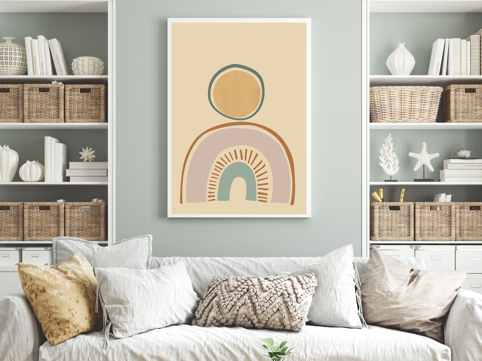Boho Printable Wall Art, Boho Printable Wall Art, Abstract Rainbow ...