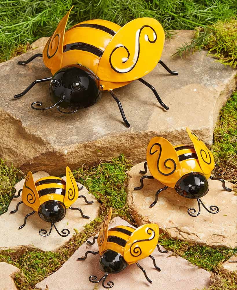 Metal Bees Garden Wall Art Outdoor Decor Bees for Etsy