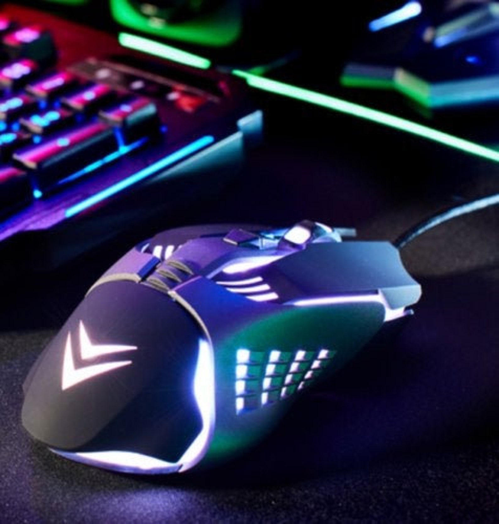 Bugha LED Gaming Mouse 7 Key 7200 dpi USB Wired PC Black | Etsy