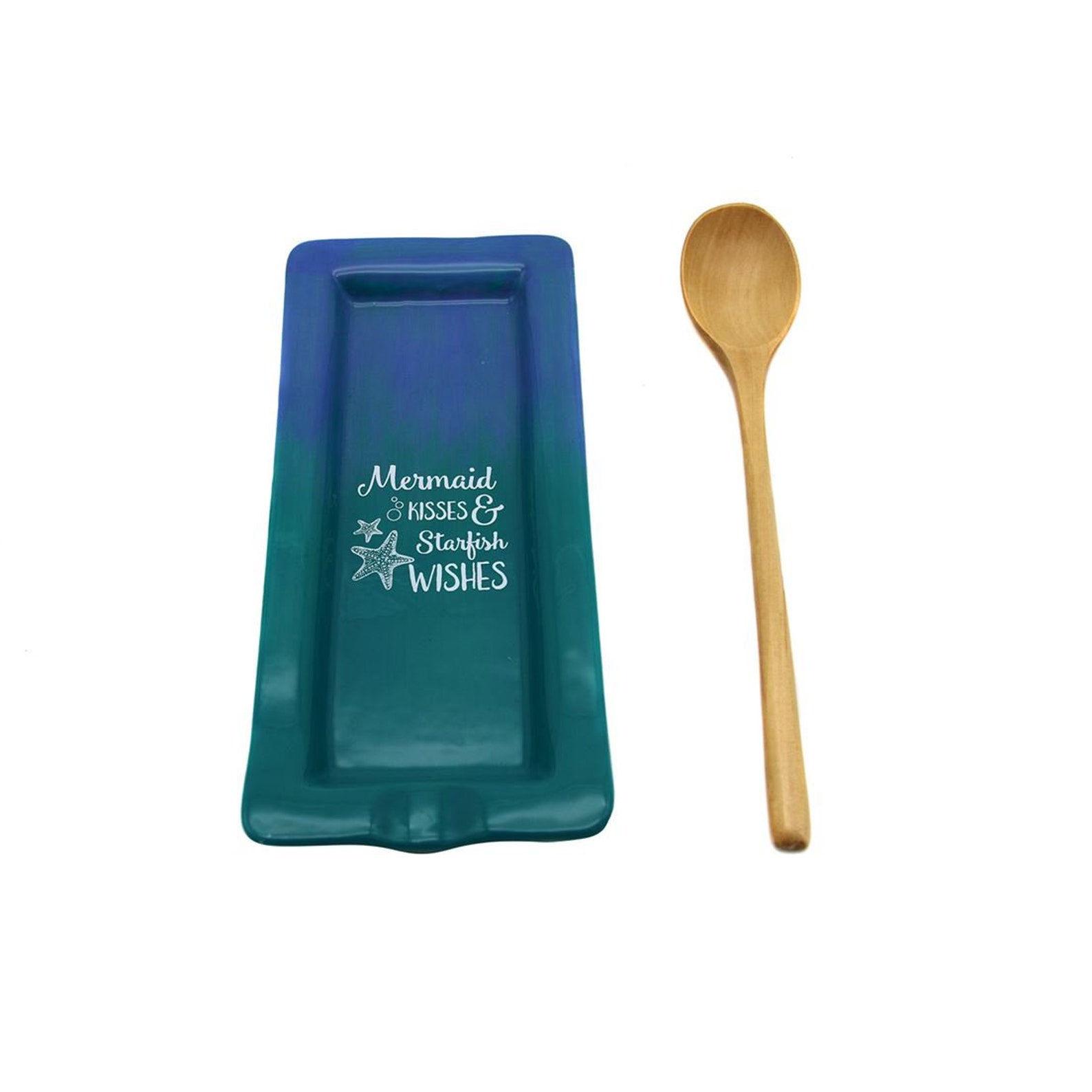 Mermaid Spoon with Spoon Rest Nautical Decor Mermaid Decor Etsy