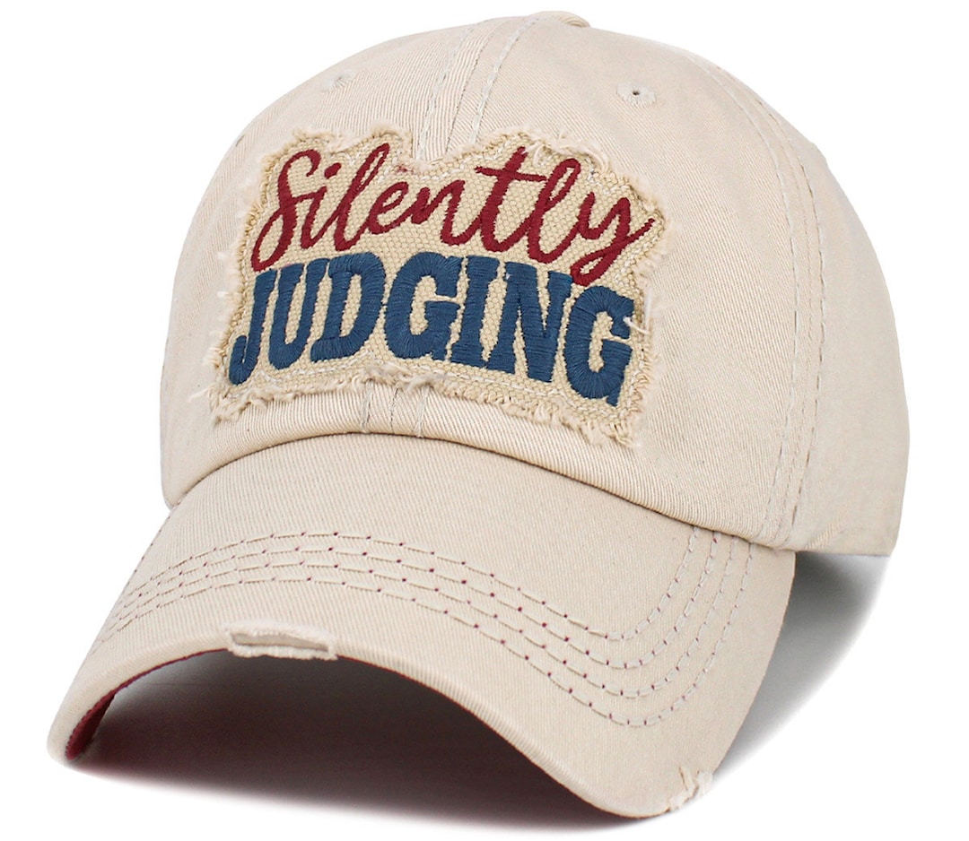SILENTLY JUDGING Womens Baseball Hat Womens Funny Baseball Etsy