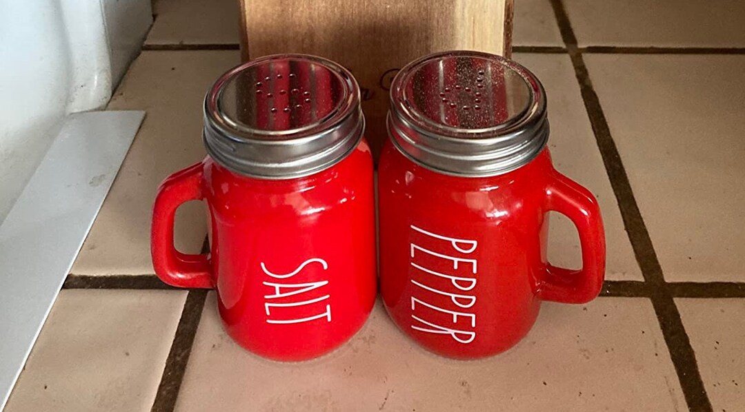 Farmhouse Salt and Pepper Shakers Set 4 Oz Cute Salt Pepper Etsy