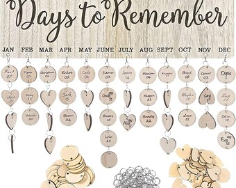 Days to Remember Calendar - Etsy