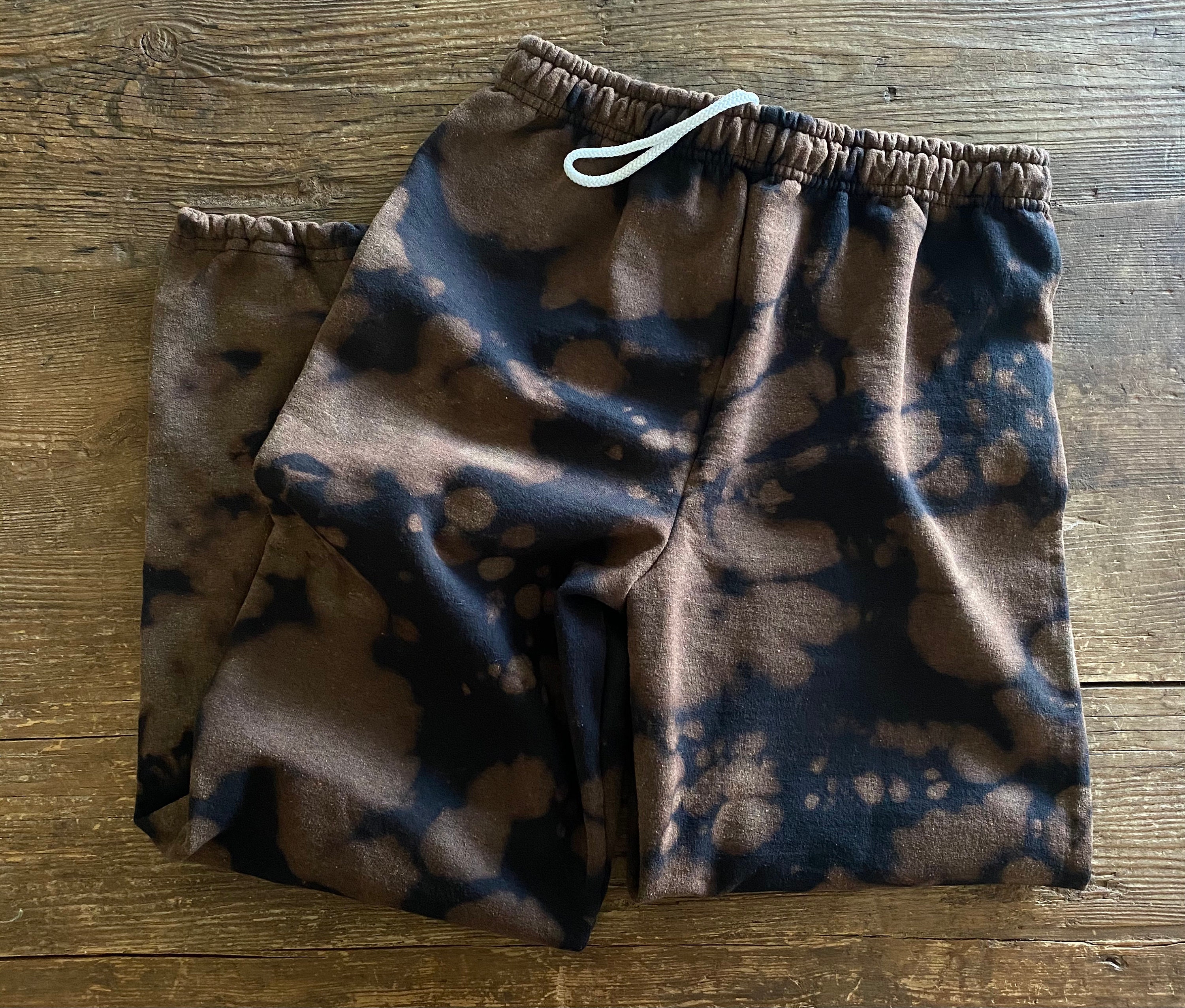 Reverse Tie Dye Sweatpants / Bleach Dye 