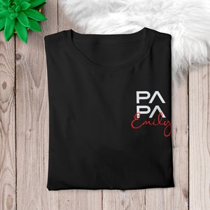 T-shirt papa, personnalisé avec nom image 6