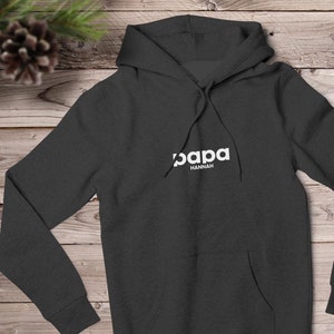 Dad Hoodie simple black personalized with name