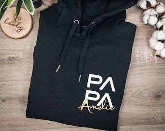 Sudadera con capucha de papá, personalizada con nombre, sudadera con capucha de papá, suéter de papá, sudadera con capucha con capucha, regalo de Navidad para papá, regalo para el marido