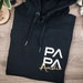 Personalisiert Papa Hoodie - Cremeweiß Mit Kindernamen In Gold/Silber
