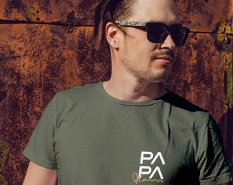 Dad shirt in khaki, personalized with name or year with est