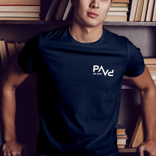 Papa T-Shirt PAPV navi, personalisiert mit Namen