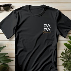 T-shirt papa, personnalisé avec nom image 1