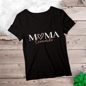 Mama T-shirt heart, personalized with name