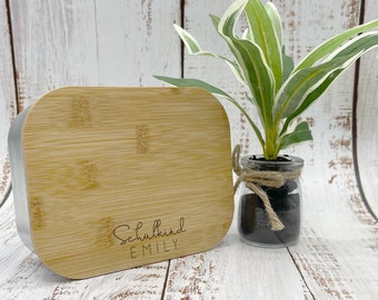 Schulkind Lunchbox | Brotdose graviert und personalisiert mit Name.