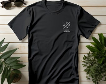 Papa Cross T-Shirt zwart, gepersonaliseerd met naam