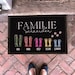 individual doormat family teat 'boots' - completely customizable with family name and family members! 