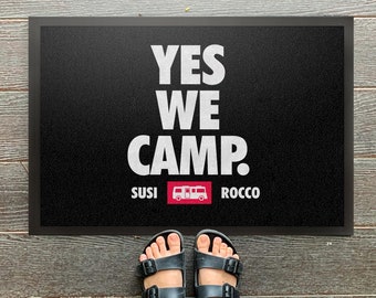 Personalized doormat Yes we camp