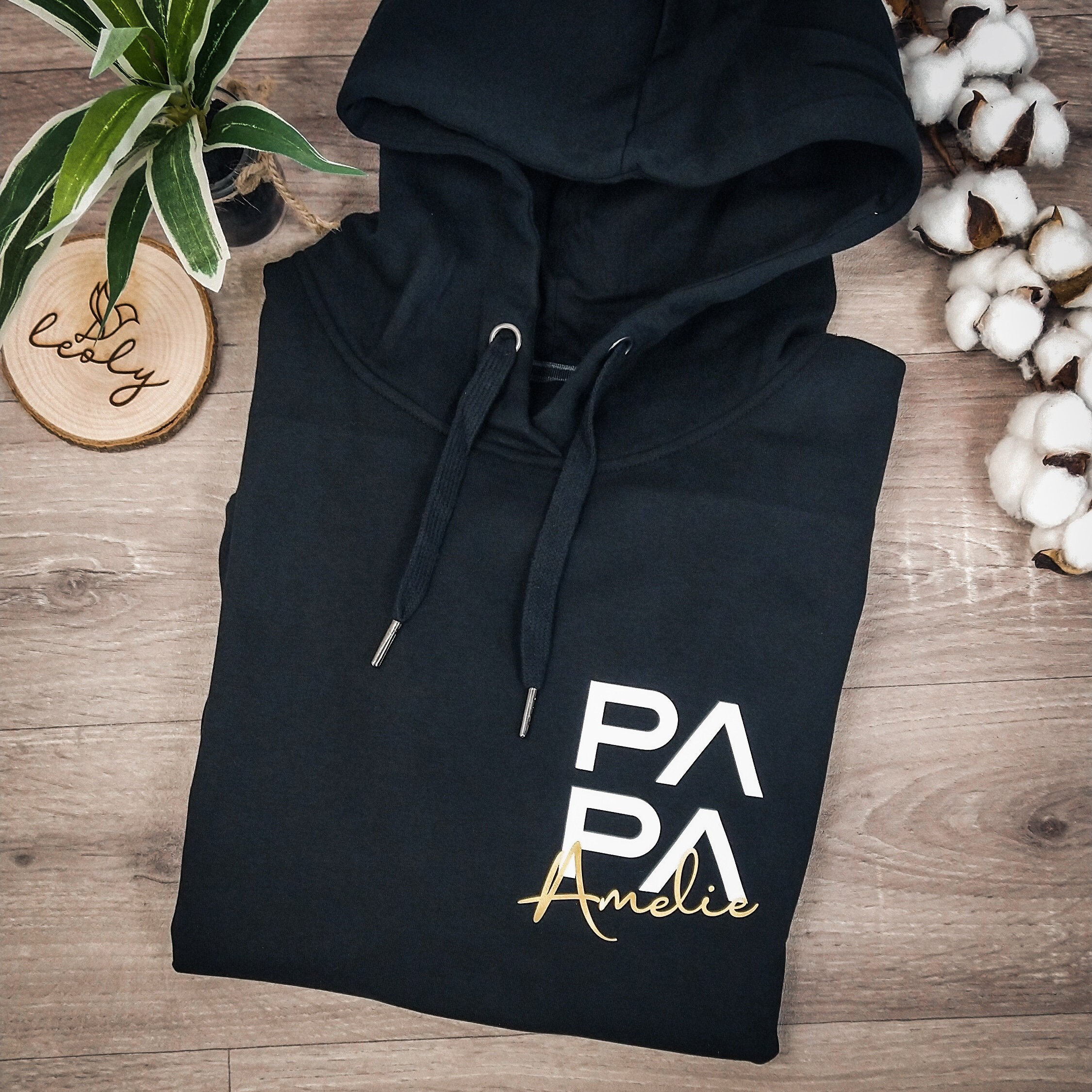 Papa Hoodie, personalisiert mit Name, Dad Hoodie, Papa Pullover, Hoodie mit Kapuze, Weihnachtsgeschenk für Papa, Geschenk für Mann