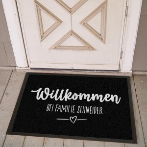 Personalized doormat "Welcome to" with family name or first name