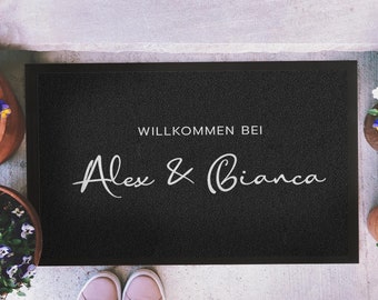 Personalized doormat for couples and families - personalized with names