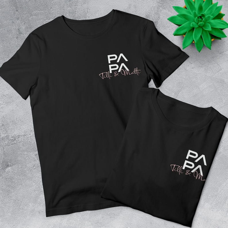 Papa T-Shirt, personalisiert mit Namen Bild 7