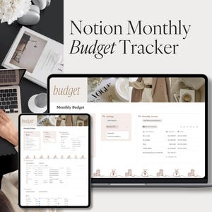 Notion Monthly Budget Template: Minimal Finance Tracker (Digital Download)