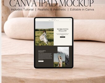 iPad Mockup, Flatlay Device, Website Mockup