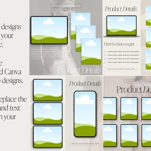40 Canva Mockups, Aesthetic iPad Frames, Social Media Templates (Digital Download) image 5