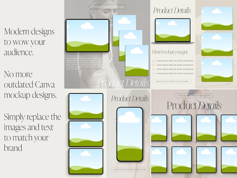 40 Canva Mockups, Aesthetic iPad Frames, Social Media Templates (Digital Download) image 5