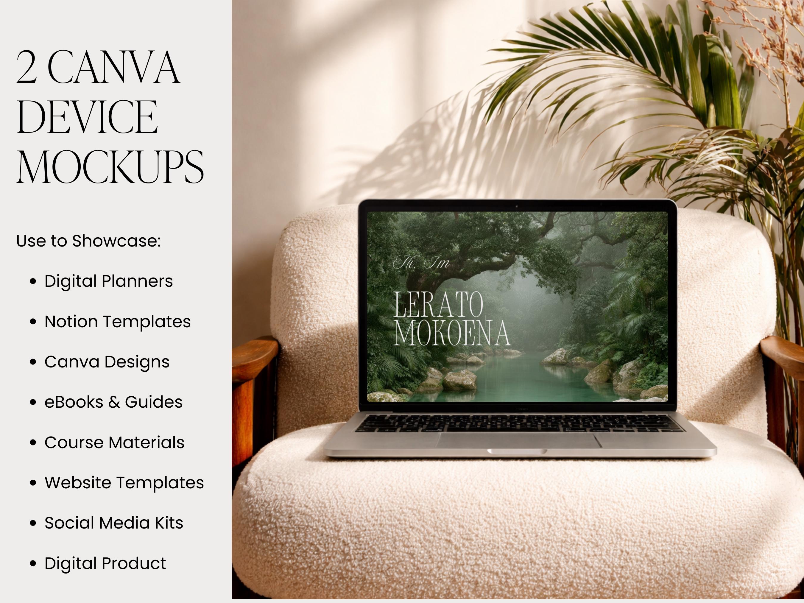 Canva Laptop Mockup Templates: Device Mockups (digital Download) - Etsy