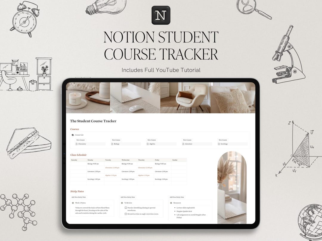 Notion Student Planner: Course & Grade Tracker Template (PDF Guidebook ...