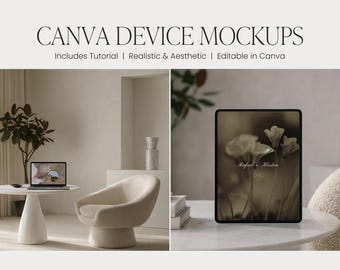Canva iPad & Laptop Mockup, Device Mockups