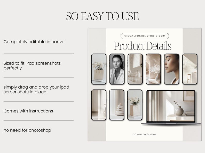 40 Canva Mockups, Aesthetic iPad Frames, Social Media Templates (Digital Download) image 7