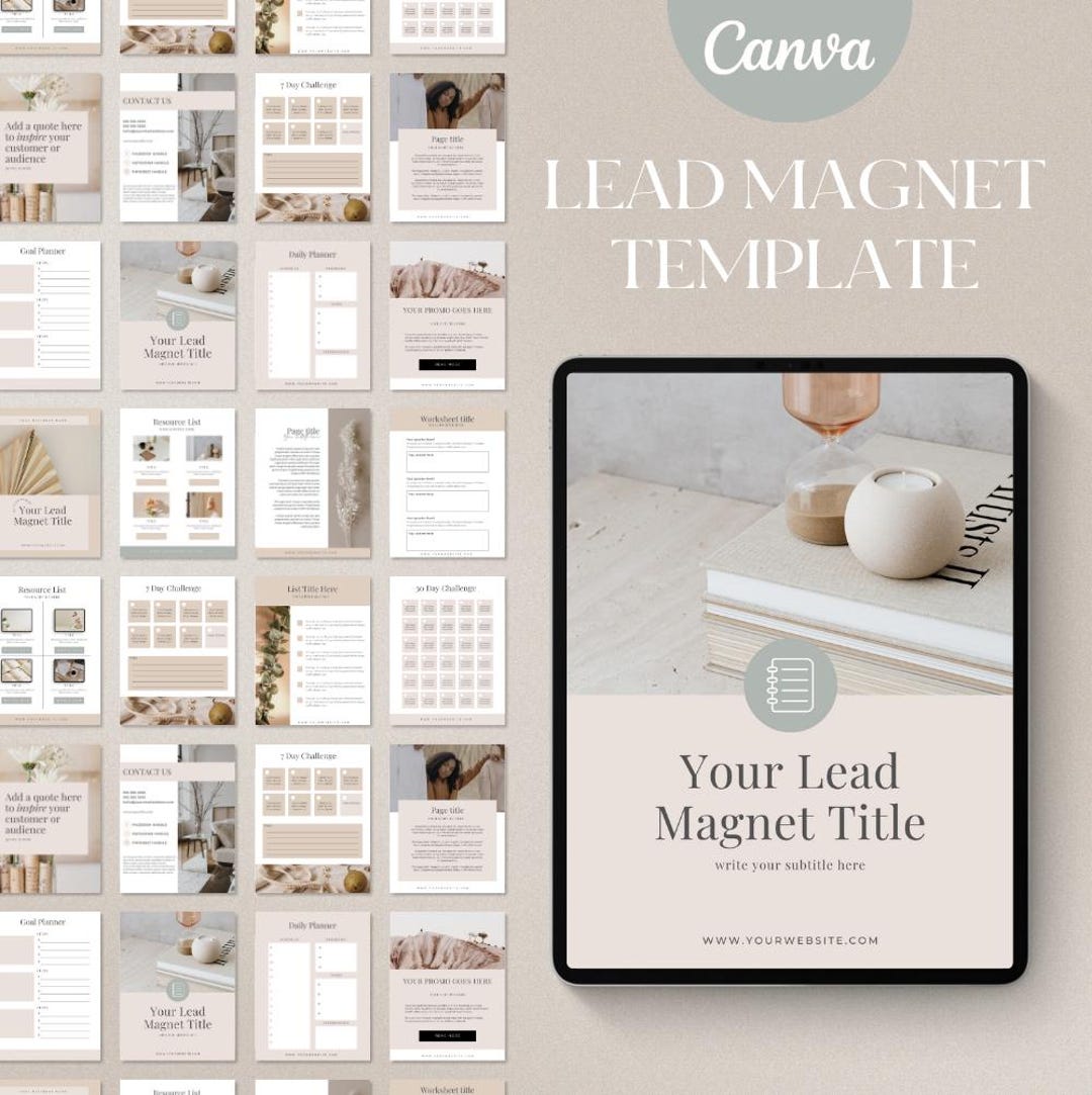 Canva Lead Magnet Template: 50-page Workbook for Coaches (digital ...
