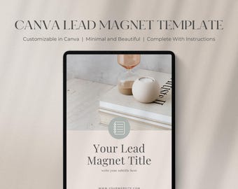 Canva-sjabloon met loodmagneet 50 pagina's: werkboek en checklist (digitale download)