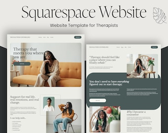 Modern Squarespace 7.1 Website Template: Therapists, Counselors, Coaches