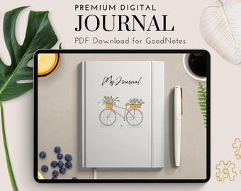 Realistic Digital Journal, Digital Bullet Journal, Bullet Journaling Template, Landscape Digital Planner for iPad, Landscape Journal