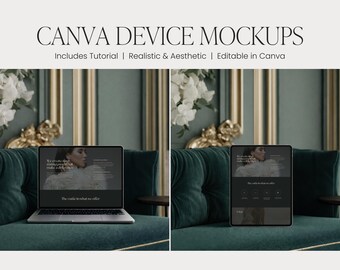 Canva iPad & Laptop Mockup, Device Mockups
