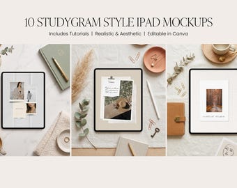 10 iPad Canva Mockup Templates for Digital Product Sellers | Digital Planner Mockup, Flat Lay, Etsy Listing Photos