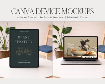 Canva iPad & Laptop Mockup, Device Mockups