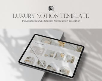 Life Planner Notion Template, Minimalist Design (Digital Download)